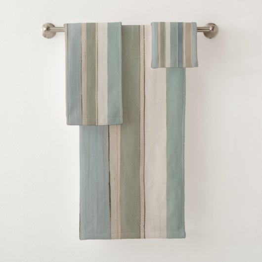 Bleu Duché Turquoise Sage Beige Stripe (En situation)