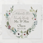 Bleu Duisâtre et vin mousseux Étiquettes (Étiquettes simples)