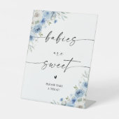 Bleu Dusty Baby shower ivoire Les bébés sont signe (Recto)
