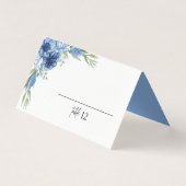 Bleu Dusty Mariage Carte Place (Front)