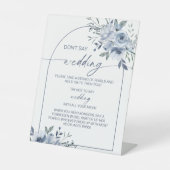 Bleu Dusty Ne pas dire Mariage Jeu Signe (Recto)