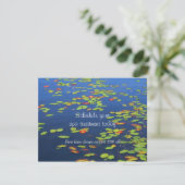 Bleu Eau et Lily Pads Invitations (Debout devant)