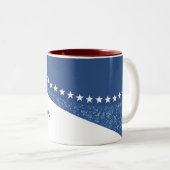 Bleu éblouissant courbe étoile Mug (Devant droit)
