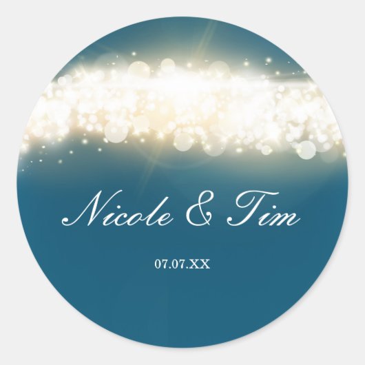 Bleu Éclairage Sky Blast Favoriser Stickers (Devant)