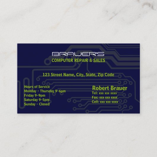 Bleu électrique de carte (Devant)