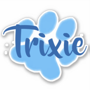 Bleu empreinte papier autocollant personnalisé