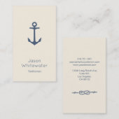 Bleu en ivoire de style de carte de visite (Devant / Derrière)