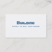 Bleu en métal de carte de visite d'entrepreneur de (Dos)