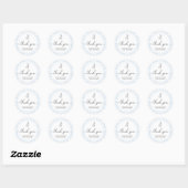 Bleu En vichy Lapin Rabbit Douche Faveur Sticker (Feuille)