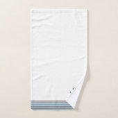 Bleu et Ancre nautique (Serviette à main)