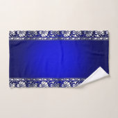 Bleu et argent élégant (Serviette à main)