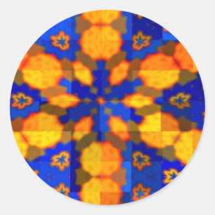 Bleu et autocollant orange d'étoile