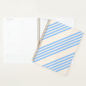 Bleu et beige cinq rayures motif (Devant avec enveloppe)