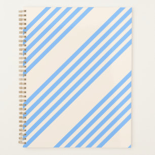 Bleu et beige cinq rayures motif