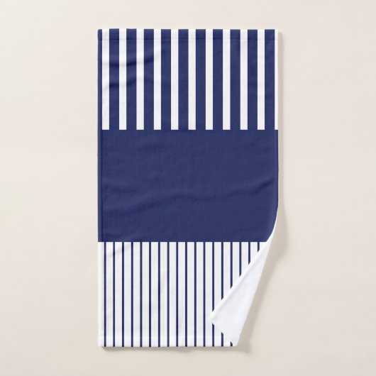 Bleu et blanc (Serviette à main)