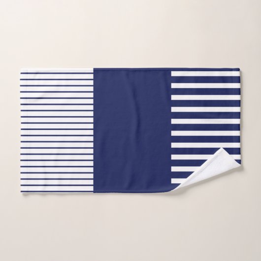 Bleu et blanc (Serviette à main)