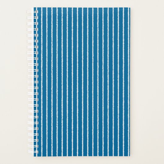 Bleu et blanc avec lignes inégales (Devant)