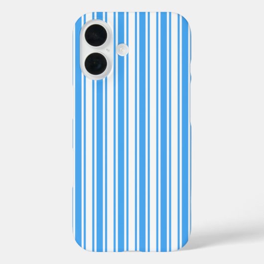 Bleu et blanc bonbons rayures Coque-Mate coque iph (Verso)