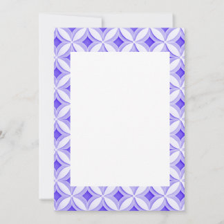 Bleu et blanc bordure blanc invitation blanche