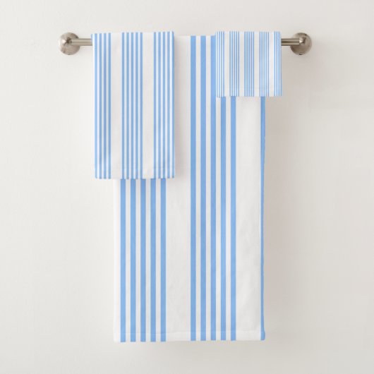 Bleu et blanc cinq bandes motif (En situation)