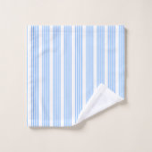 Bleu et blanc cinq bandes motif (Gant de toilette)