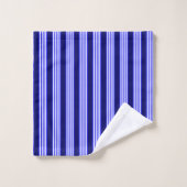 Bleu et blanc cinq bandes motif (Gant de toilette)