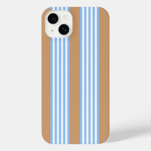 Bleu et blanc cinq bandes motif avec bronze