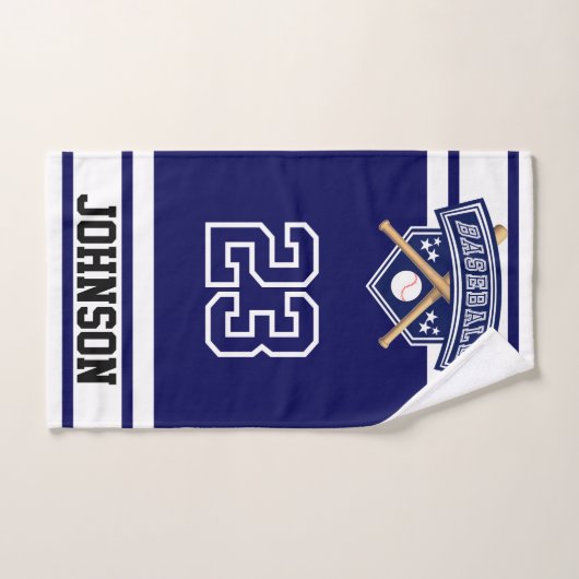 Bleu et blanc de la Marine (Serviette à main)