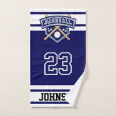 Bleu et blanc de la Marine (Serviette à main)