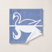 Bleu et blanc des cygnes (Gant de toilette)