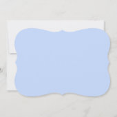 Bleu et blanc Elégant nuptiale douche Invitation (Dos)