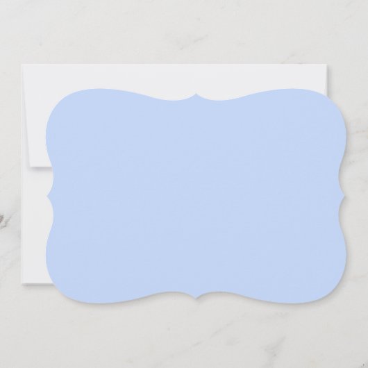 Bleu et blanc Elégant nuptiale douche Invitation (Dos)