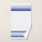 Bleu et blanc en bande accentuée (Serviette à main)