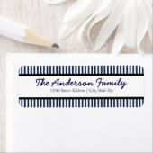 Bleu et blanc - Étiquette d'adresse de retour (En situation)