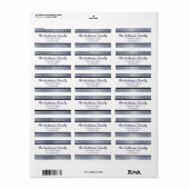 Bleu et blanc - Étiquette de adresse (Feuille entière)