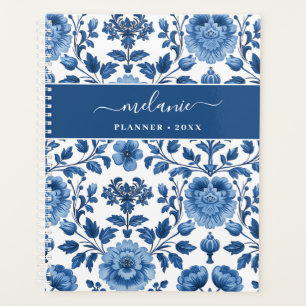 Bleu et Blanc Français Cottage Damask Floral
