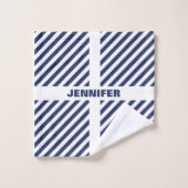 Bleu Et Blanc Gratté (Gant de toilette)