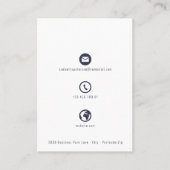 Bleu et blanc icônes or bordé carte de visite (Devant)