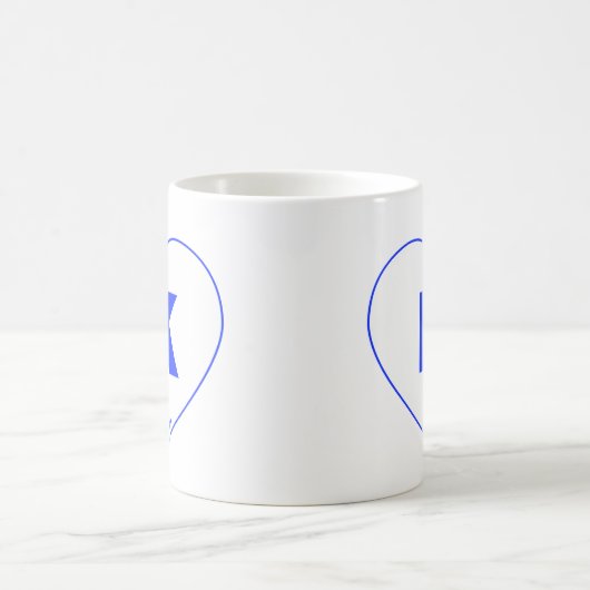 Bleu et blanc K-Heart Mug (Centre)