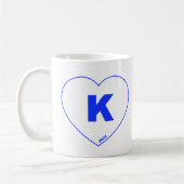 Bleu et blanc K-Heart Mug (Gauche)
