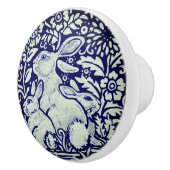 Bleu et blanc Lapin Famille Tiroir Tête Bouton Ded (Droite)