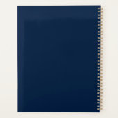 Bleu et blanc | Monogramme moderne (Dos)