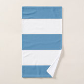 Bleu et Blanc nautique sur un (Serviette à main)