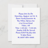 Bleu et blanc Paisley Invitations à n'importe quel (Dos)