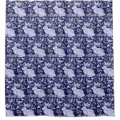 Bleu et blanc Rabbit Oiseau Douche rideau Dedham (Devant)