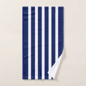 Bleu et blanc rayures motif (Serviette à main)