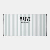 Bleu et blanc rayures personnalisées moderne éléga (Recto)