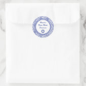 Bleu et blanc rétro Étiquettes de bocaux à canne (Sac)