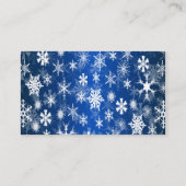 Bleu et blanc Snowflakes Cartes de puces (Dos)