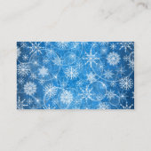 Bleu et blanc Snowflakes Cartes de puces (Dos)
